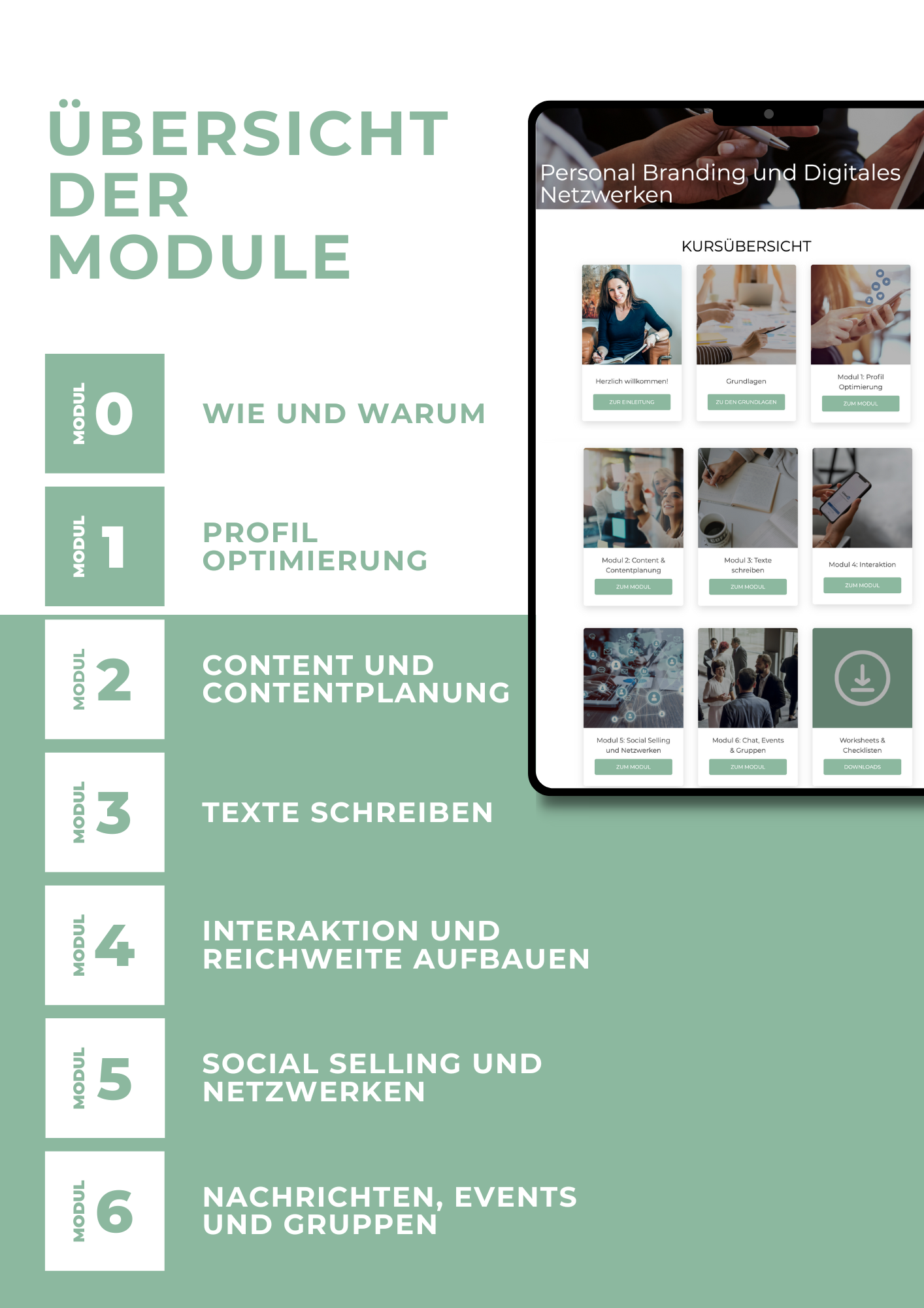 Online Kurs LinkedIn fuer Anwaelte und Kanzleien-die Module