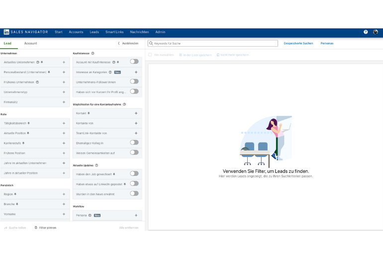 Sales Navigator Lead Suche
