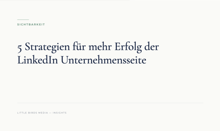 Editorial-Cover: 5 Strategien für mehr Erfolg der LinkedIn Unternehmensseite
