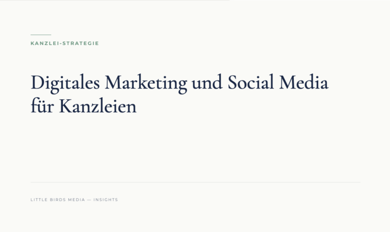 Editorial-Cover: Digitales Marketing und Social Media für Kanzleien