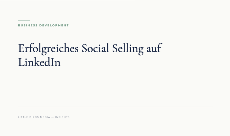 Editorial-Cover: Erfolgreiches Social Selling auf LinkedIn