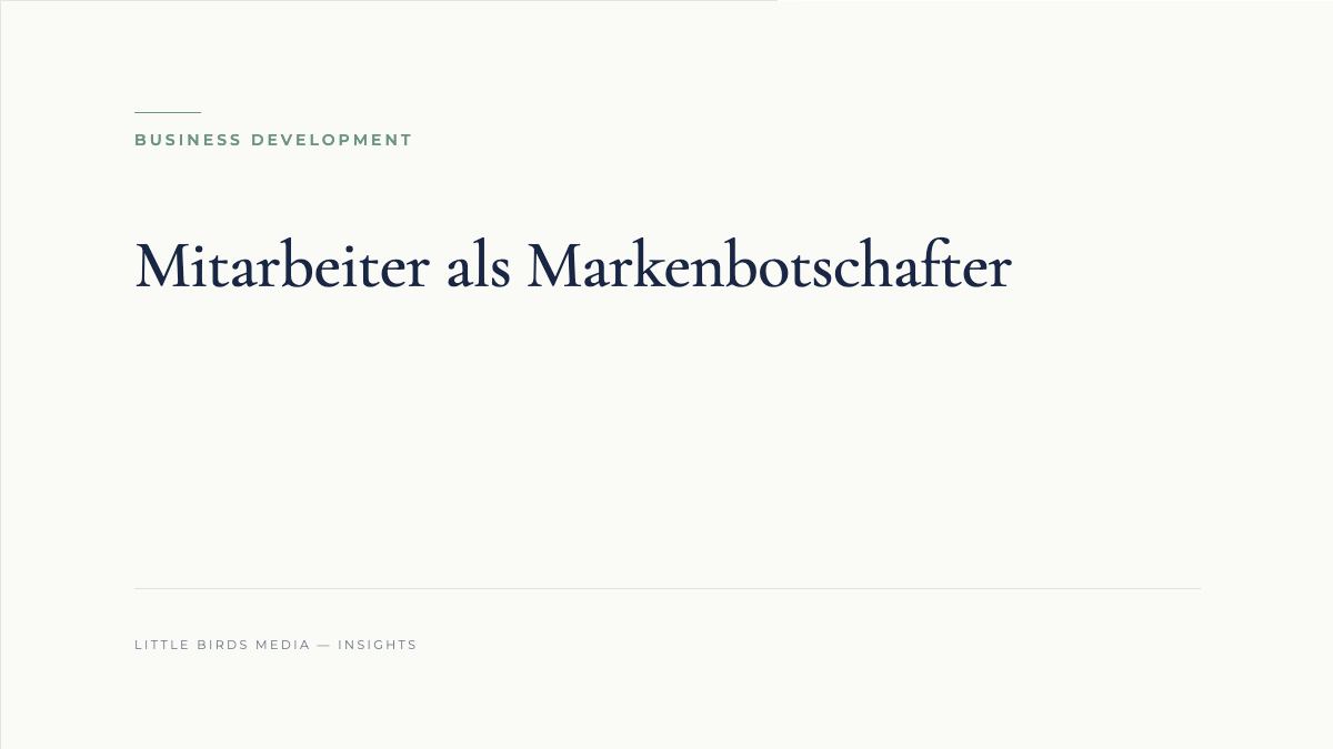 Mitarbeiter als Markenbotschafter