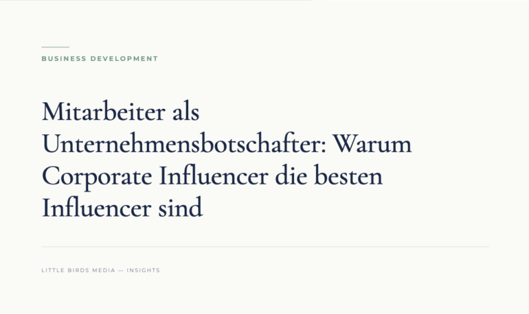 Editorial-Cover: Mitarbeiter als Unternehmensbotschafter: Warum Corporate Influencer die besten Influencer sind
